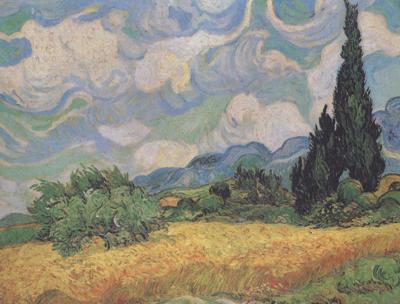 Vincent Van Gogh Wheat Field with Cypresses at the Haute Galline near Eygalieres (nn04) France oil painting art